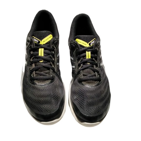 Asics Gel Electro 33 Running Shoes T411N Black and Silver  Size 10.5 Super Clean - Picture 1 of 5